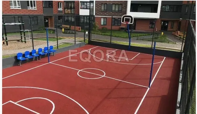Бесшовное покрытие из резиновой крошки для баскетбольной площадки в Седельниково